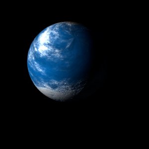 The artist's impression of Kepler-1716 b artist's rendition