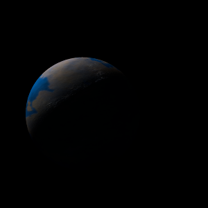 The artist's impression of Kepler-1722 b artist's rendition