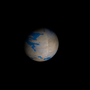 The artist's impression of Kepler-1728 b artist's rendition
