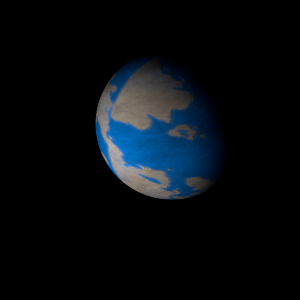 The artist's impression of Kepler-1729 b artist's rendition