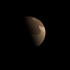 The artist's impression of Kepler-1736 b artist's rendition