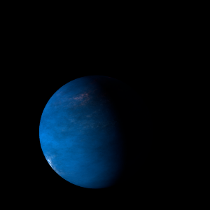 The artist's impression of Kepler-1747 b artist's rendition