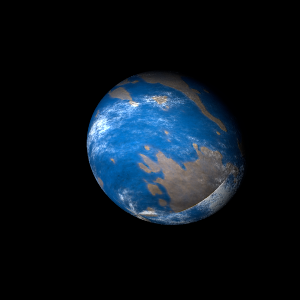 The artist's impression of Kepler-1748 b artist's rendition