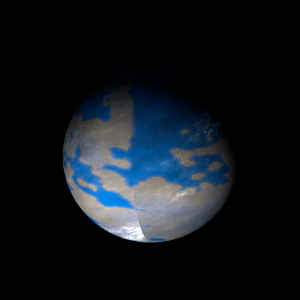 The artist's impression of Kepler-175 c artist's rendition