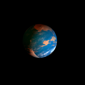 The artist's impression of Kepler-1761 b artist's rendition