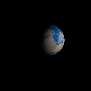 The artist's impression of Kepler-1766 b artist's rendition