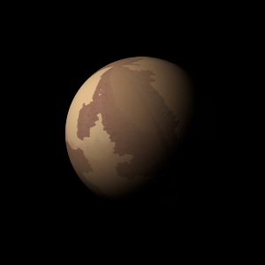 The artist's impression of Kepler-1768 b artist's rendition