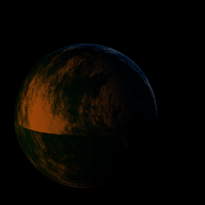 The artist's impression of Kepler-1776 b artist's rendition