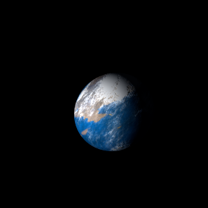 The artist's impression of Kepler-1802 Bb artist's rendition
