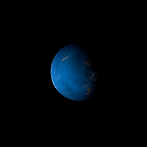 The artist's impression of Kepler-1813 b artist's rendition