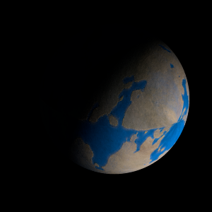 The artist's impression of Kepler-1825 b artist's rendition