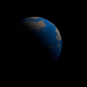 The artist's impression of Kepler-1843 b artist's rendition
