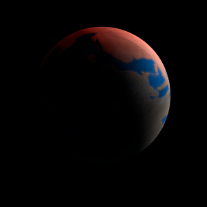 The artist's impression of Kepler-1852 b artist's rendition