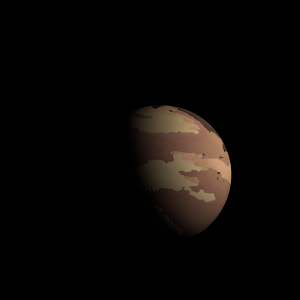The artist's impression of Kepler-185 b artist's rendition