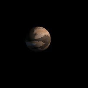 The artist's impression of Kepler-1872 b artist's rendition