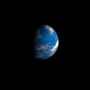 The artist's impression of Kepler-1883 b artist's rendition