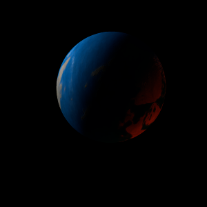 The artist's impression of Kepler-189 c artist's rendition
