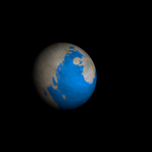 The artist's impression of Kepler-1915 Ab artist's rendition