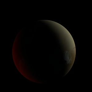 The artist's impression of Kepler-1921 b artist's rendition