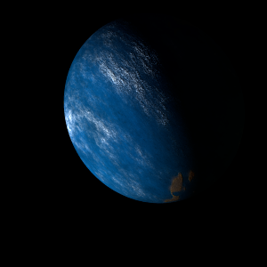 The artist's impression of Kepler-1933 Ab artist's rendition