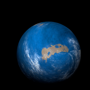 The artist's impression of Kepler-1961 b artist's rendition
