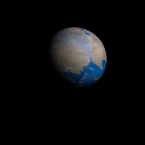 The artist's impression of Kepler-1968 b artist's rendition