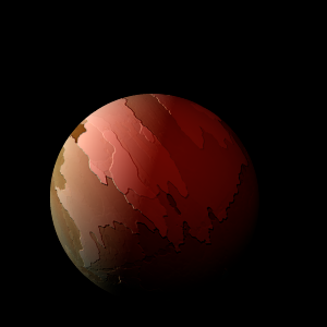 The artist's impression of Kepler-1971 b artist's rendition