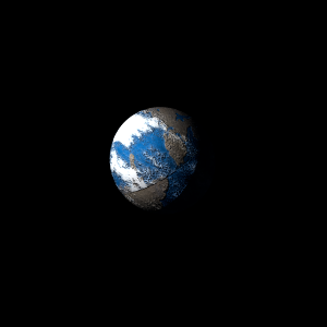 The artist's impression of Kepler-1972 Ac artist's rendition