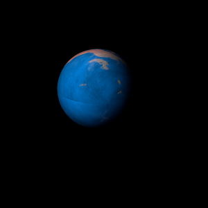 The artist's impression of Kepler-1984 Ab artist's rendition