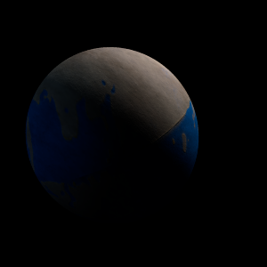 The artist's impression of Kepler-1987 Bb artist's rendition