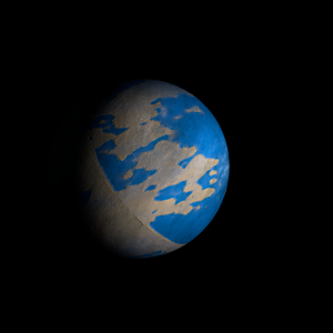 The artist's impression of Kepler-1989 Ab artist's rendition