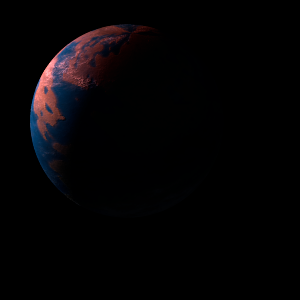 The artist's impression of Kepler-1991 b artist's rendition