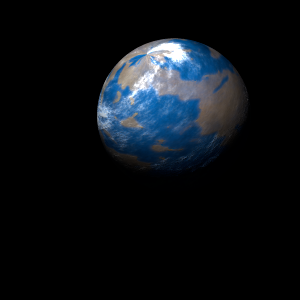 The artist's impression of Kepler-1999 b artist's rendition