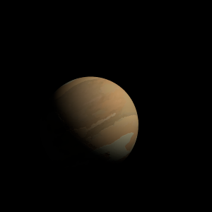 The artist's impression of Kepler-2001 b artist's rendition