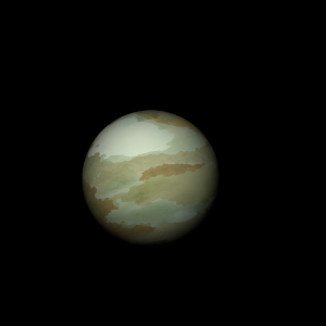 The artist's impression of Kepler-210 b artist's rendition