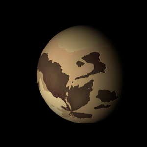 The artist's impression of Kepler-214 b artist's rendition