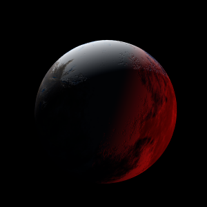The artist's impression of Kepler-215 e artist's rendition