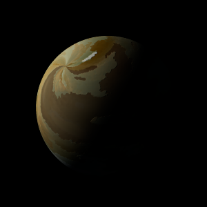 The artist's impression of Kepler-217 c artist's rendition