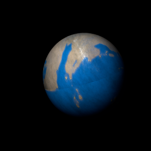 The artist's impression of Kepler-218 c artist's rendition