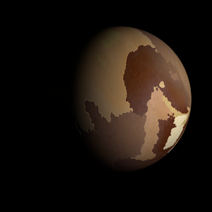The artist's impression of Kepler-221 d artist's rendition