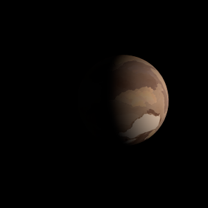 The artist's impression of Kepler-221 e artist's rendition