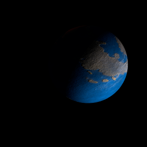 The artist's impression of Kepler-23 d artist's rendition