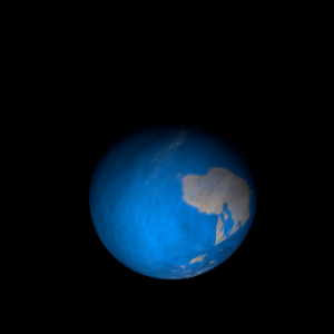 The artist's impression of Kepler-243 b artist's rendition