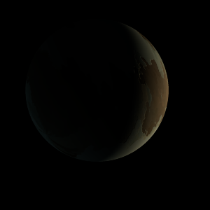 The artist's impression of Kepler-250 b artist's rendition