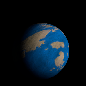 The artist's impression of Kepler-251 e artist's rendition