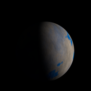 The artist's impression of Kepler-264 c artist's rendition