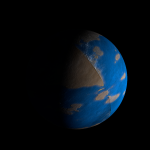The artist's impression of Kepler-281 b artist's rendition