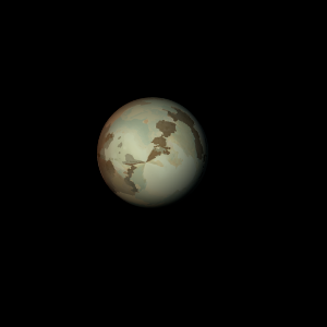 The artist's impression of Kepler-283 Ab artist's rendition