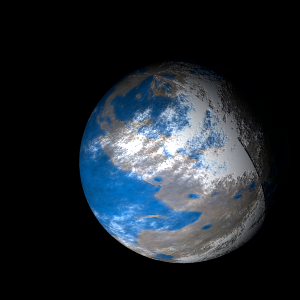 The artist's impression of Kepler-286 e artist's rendition