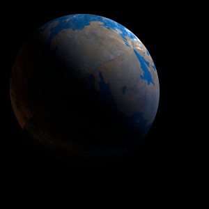 The artist's impression of Kepler-287 b artist's rendition